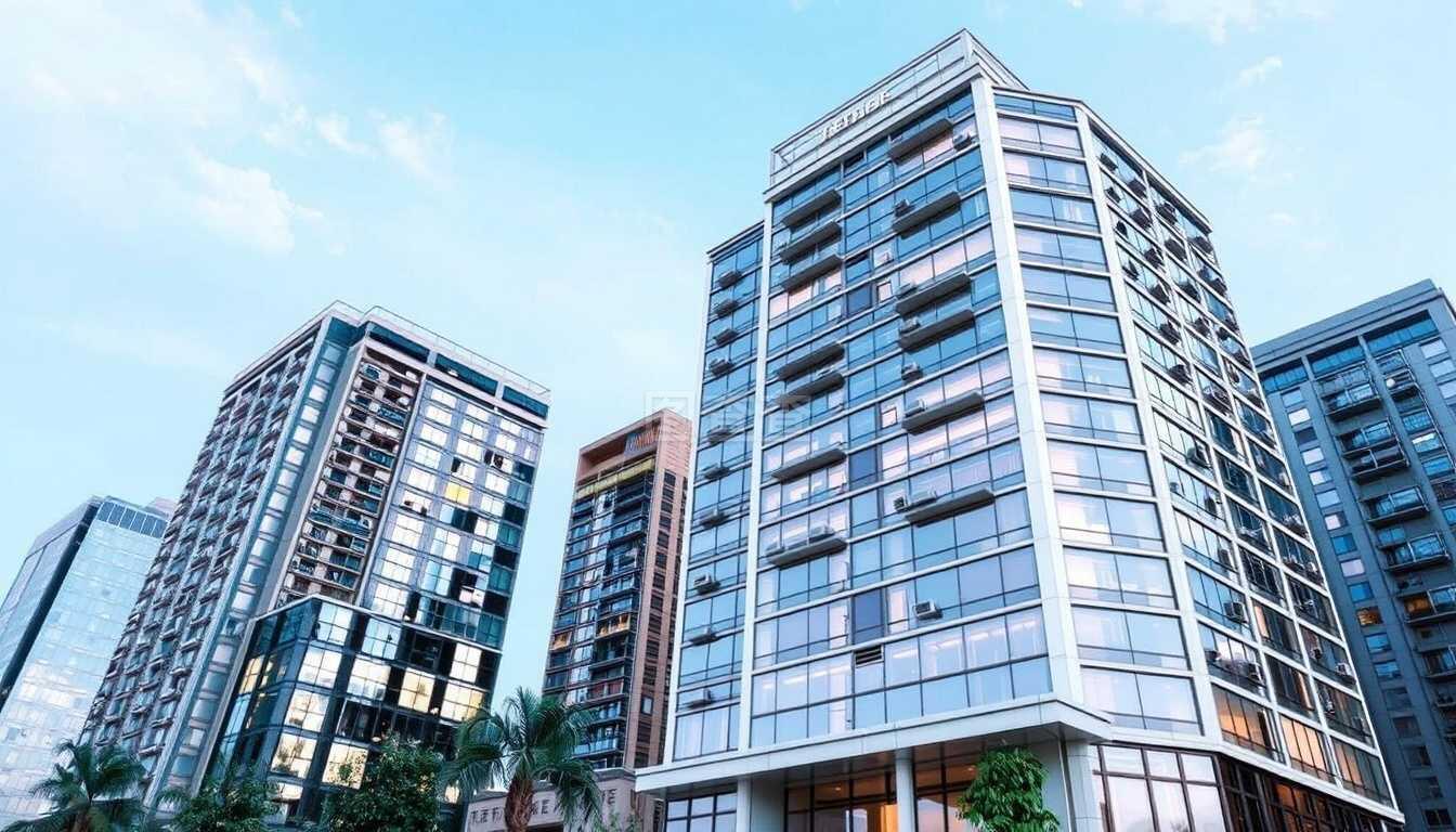 商業(yè)房地產(chǎn)經(jīng)紀(jì)人描述房地產(chǎn)辦公室3D插圖